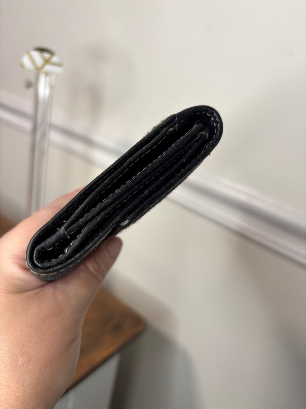 🔥Coach Black Signature Jacquard & Smooth Leather Wallet - Picture 11 of 14